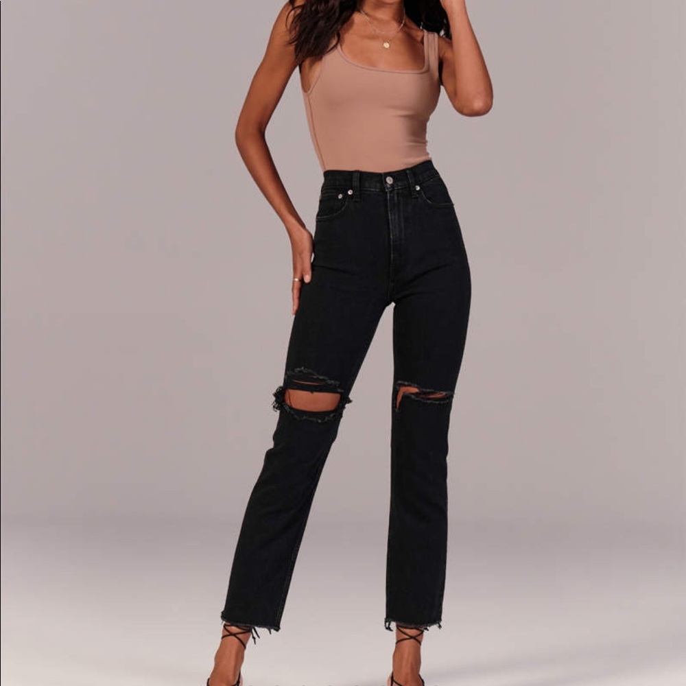 Abercrombie and Fitch ultra high rise mom jean